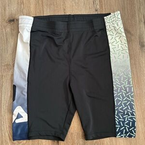 Fila Black and Gray Bike Shorts